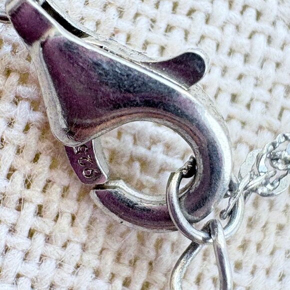 VTG Sterling Silver 925 Abalone Butterfly Pendant Necklace Size 18" Adjustable - Picture 10 of 14